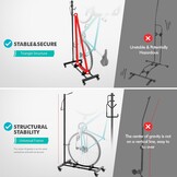 Fietsstandaard met wieltjes - 40% Korting - Verstelbaar