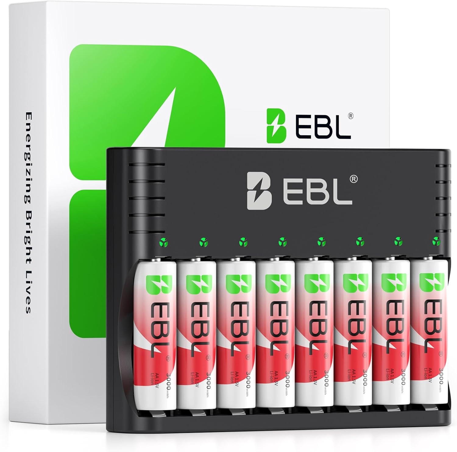 Oplaadbare AA Batterijen (8st.) + Lader - 46% Korting!