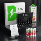 Oplaadbare AA Batterijen (8st.) + Lader - 46% Korting!