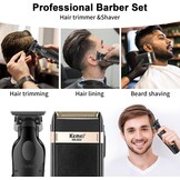 Haar- & Baardtrimmer Set Zwart: Tondeuse, Scheerapparaat met 63% Korting