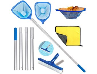 Schepnet Zwembad Set - 187cm Steel & Borstel - 38% Korting!