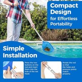 Schepnet Zwembad Set - 187cm Steel & Borstel - 38% Korting!