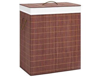 vidaXL Bamboe Wasmand 2 Vakken (100L) Bruin - 44% Korting!