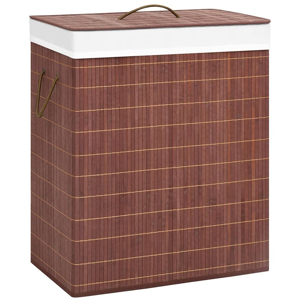 vidaXL Bamboe Wasmand 2 Vakken (100L) Bruin - 44% Korting!