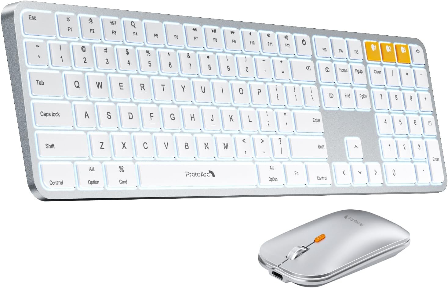 51% Korting! Wit Draadloos QWERTZ Toetsenbord & Muis Set voor Mac