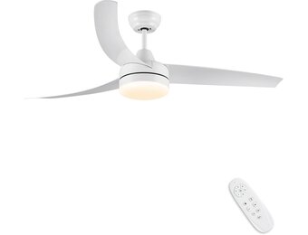 Plafondventilator 132cm Wit - 48% Korting - Dimbare Verlichting