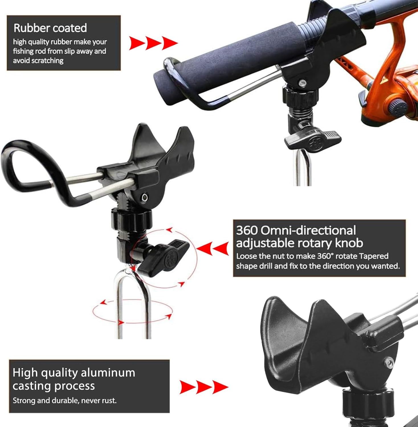 Hengelhouder Set RVS 360° Verstelbaar - Nu 33% Korting!