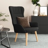 VidaXL Relaxstoel Stof Zwart - 56% Korting