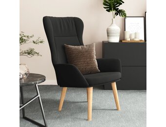 VidaXL Relaxstoel Stof Zwart - 56% Korting