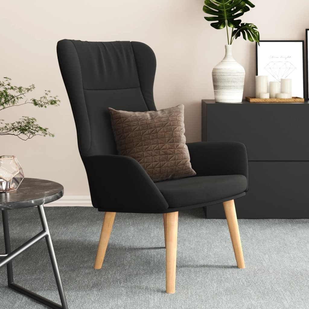 VidaXL Relaxstoel Stof Zwart - 56% Korting