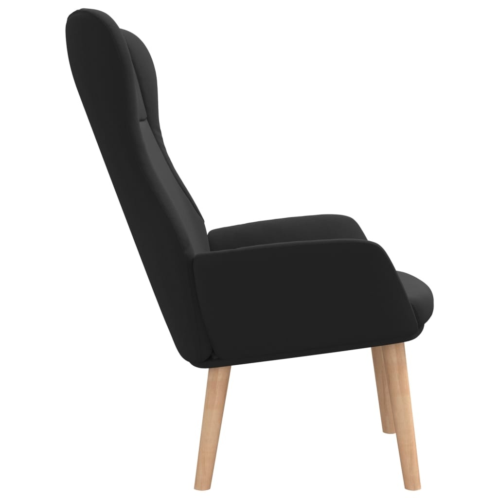 VidaXL Relaxstoel Stof Zwart - 56% Korting