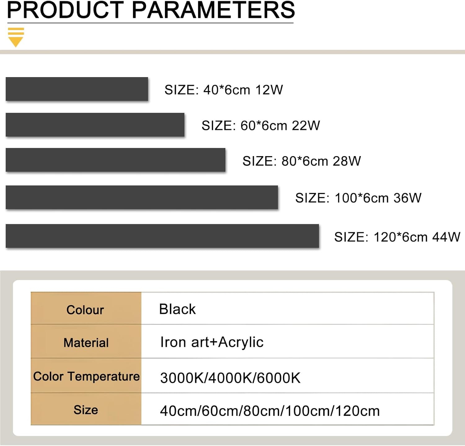 LED Wandlamp Zwart 80cm 28W - Driekleurig Dimbaar, 36% Korting!