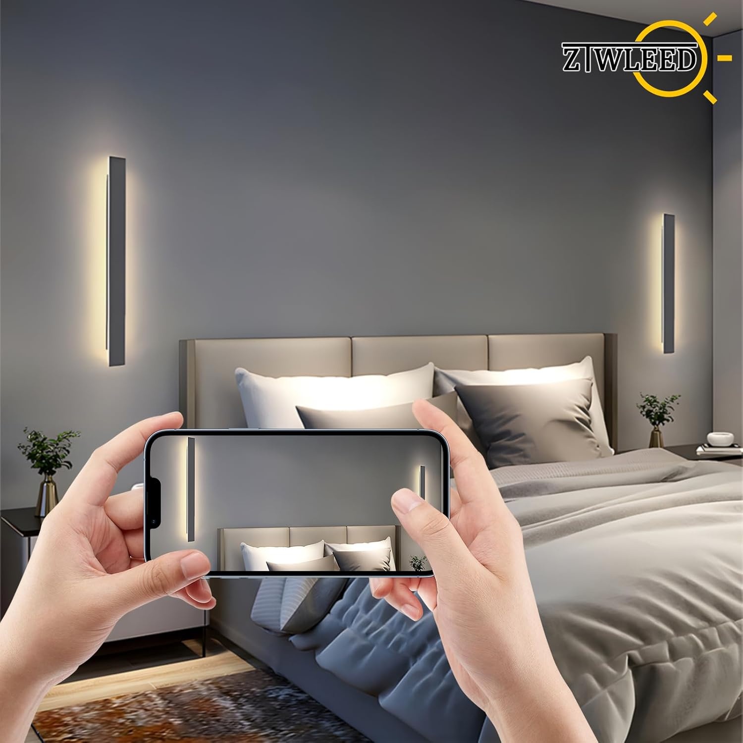 LED Wandlamp Zwart 80cm 28W - Driekleurig Dimbaar, 36% Korting!