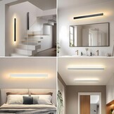 LED Wandlamp 80CM Zwart Aluminium 28W Dimbare Kleurtemperatuur (61% korting)