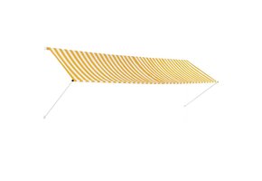 Uittrekbare Luifel 400x150 cm Geel/Wit - 69% Korting!