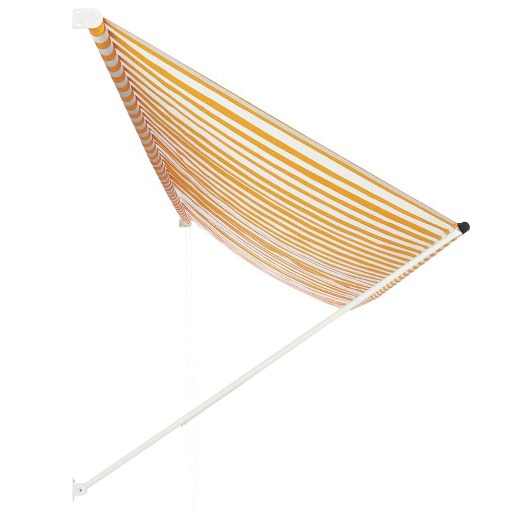 vidaXL Uittrekbare Luifel Geel/Wit 400x150 cm - 62% Korting!