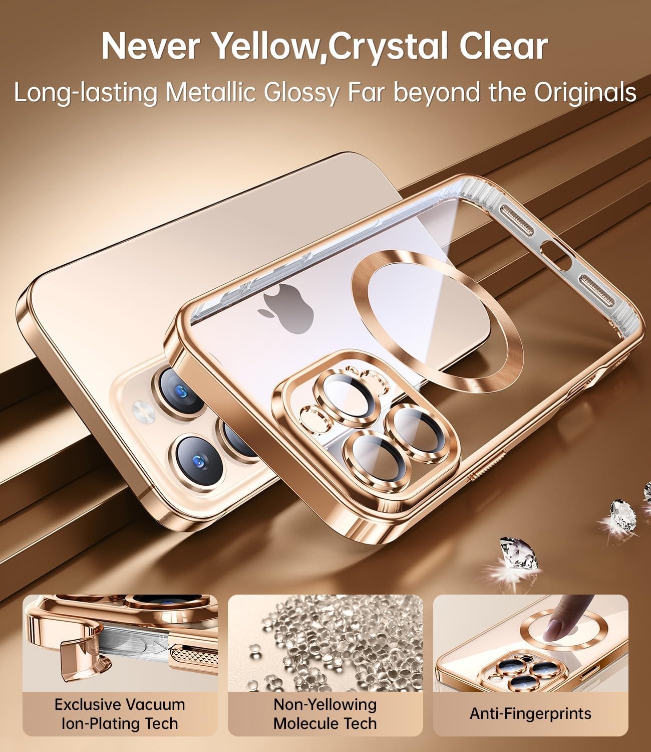 iPhone 16 Pro Max Hoesje Natuurlijk Titanium - incl. Screenprotector (57% KORTING)