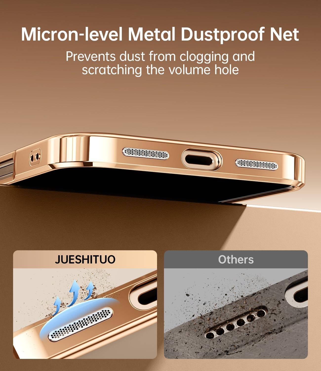 iPhone 16 Pro Max Hoesje Natuurlijk Titanium - incl. Screenprotector (57% KORTING)