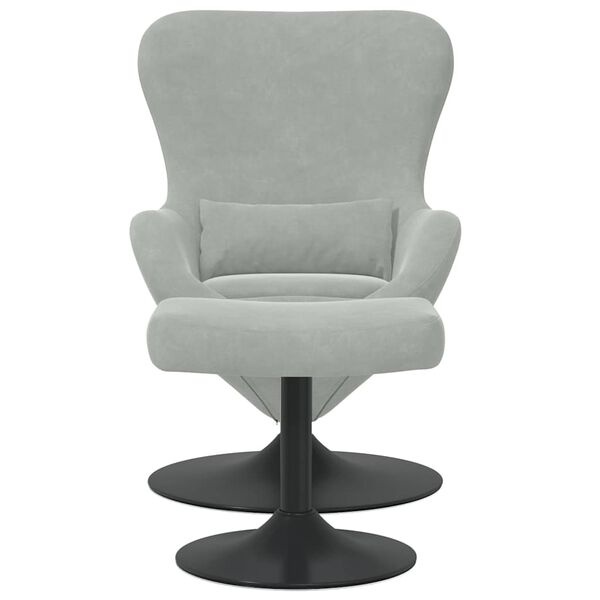 Moderne Eivormige Stoel (2 stuks) - Lichtgrijs Fluweel - 61% Korting!