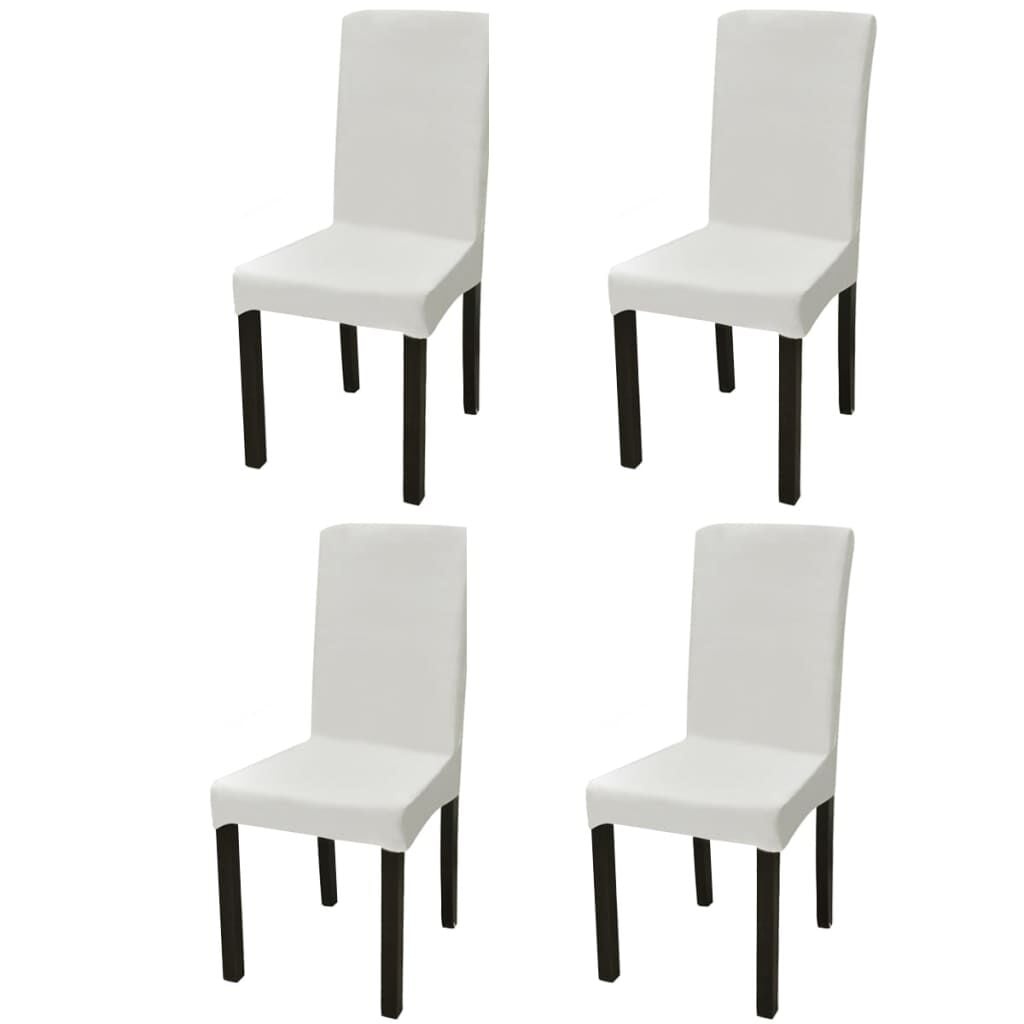 vidaXL Stoelhoezen Crème 4 Stuks - 68% Korting!