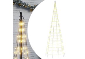 vidaXL Kerstboom Vlaggenmast 550 LED Warm Wit 300 cm - 55% Korting!