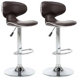 Bruine Kunstleren Barstoelen - Set van 2 - 65% Korting