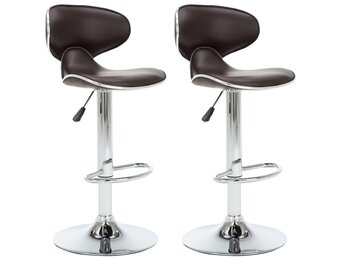 Bruine Kunstleren Barstoelen - Set van 2 - 65% Korting