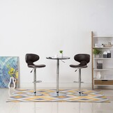 Bruine Kunstleren Barstoelen - Set van 2 - 65% Korting