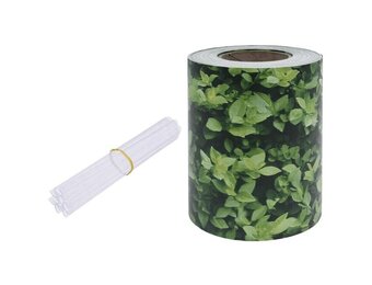 PVC Tuinscherm Groen 70x0.19m met Bladpatroon - 60% Korting