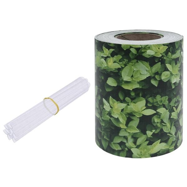 PVC Tuinscherm Groen 70x0.19m met Bladpatroon - 60% Korting