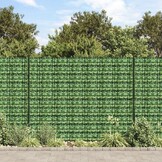 PVC Tuinscherm Groen 70x0.19m met Bladpatroon - 60% Korting