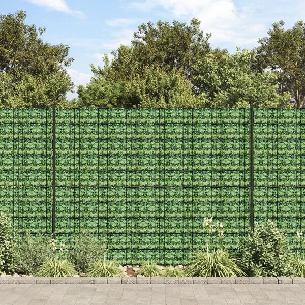 PVC Tuinscherm Groen 70x0.19m met Bladpatroon - 60% Korting