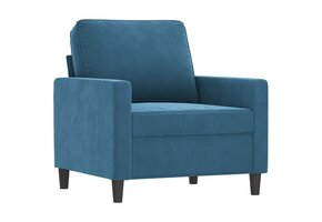vidaXL Fauteuil 60cm Blauw Fluweel - 48% Korting!