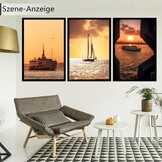 Fotolijst 40x60 cm, Set van 3, Zwart Hout - Voor Foto's, Afbeeldingen & Posters