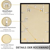 Fotolijst 40x60 cm, Set van 3, Zwart Hout - Voor Foto's, Afbeeldingen & Posters