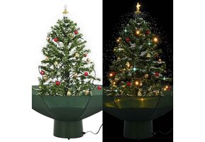 Kerstboom Sneeuwend 75cm Groen met Paraplubasis - 56% Korting