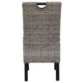 VidaXL Eetkamerstoelen Kubu Rattan & Mangohout - 2 stuks (43% korting)