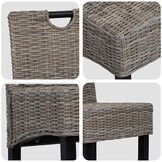 VidaXL Eetkamerstoelen Kubu Rattan & Mangohout - 2 stuks (43% korting)