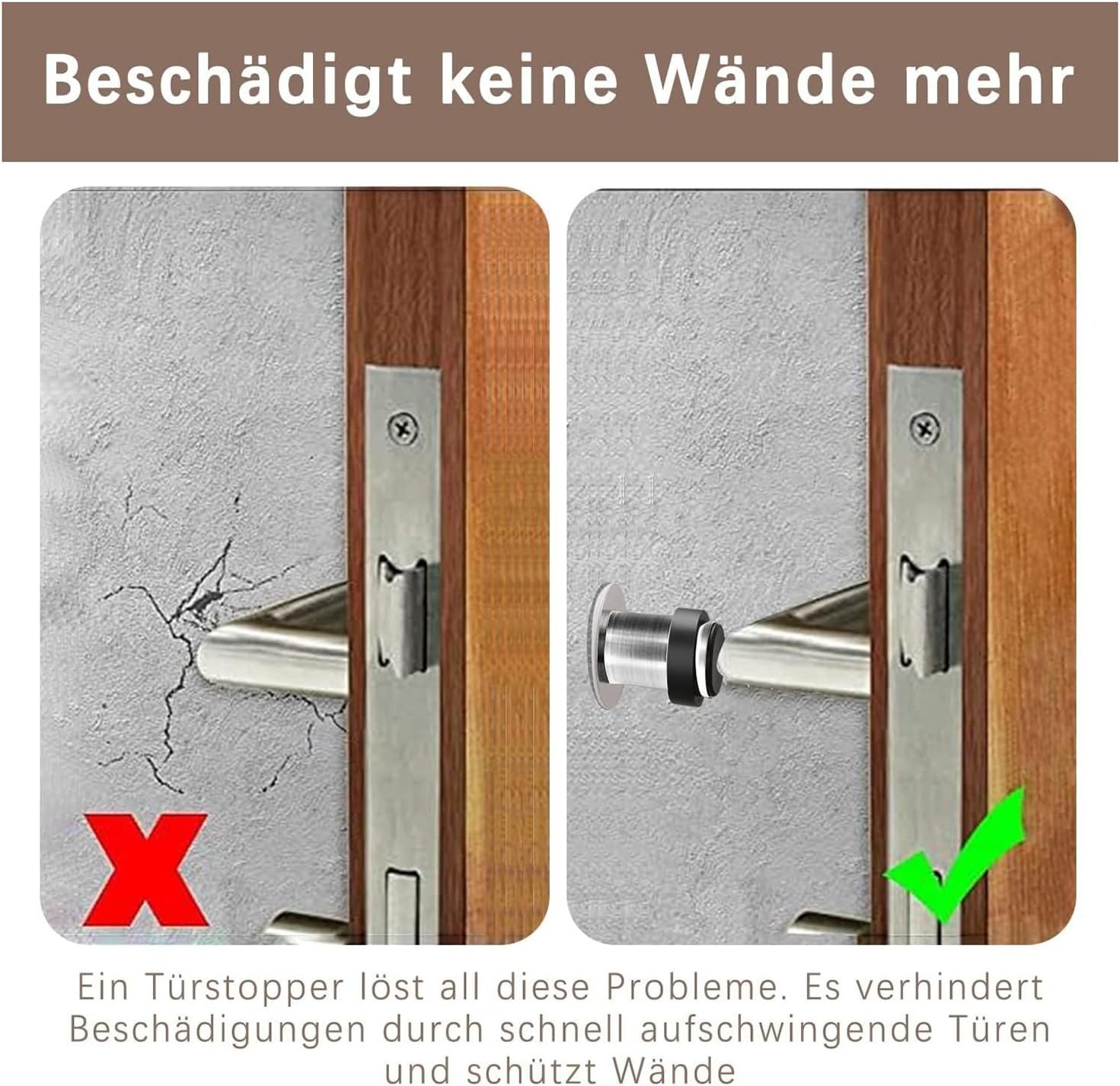 Deurstopper RVS 6cm - 38% Korting!