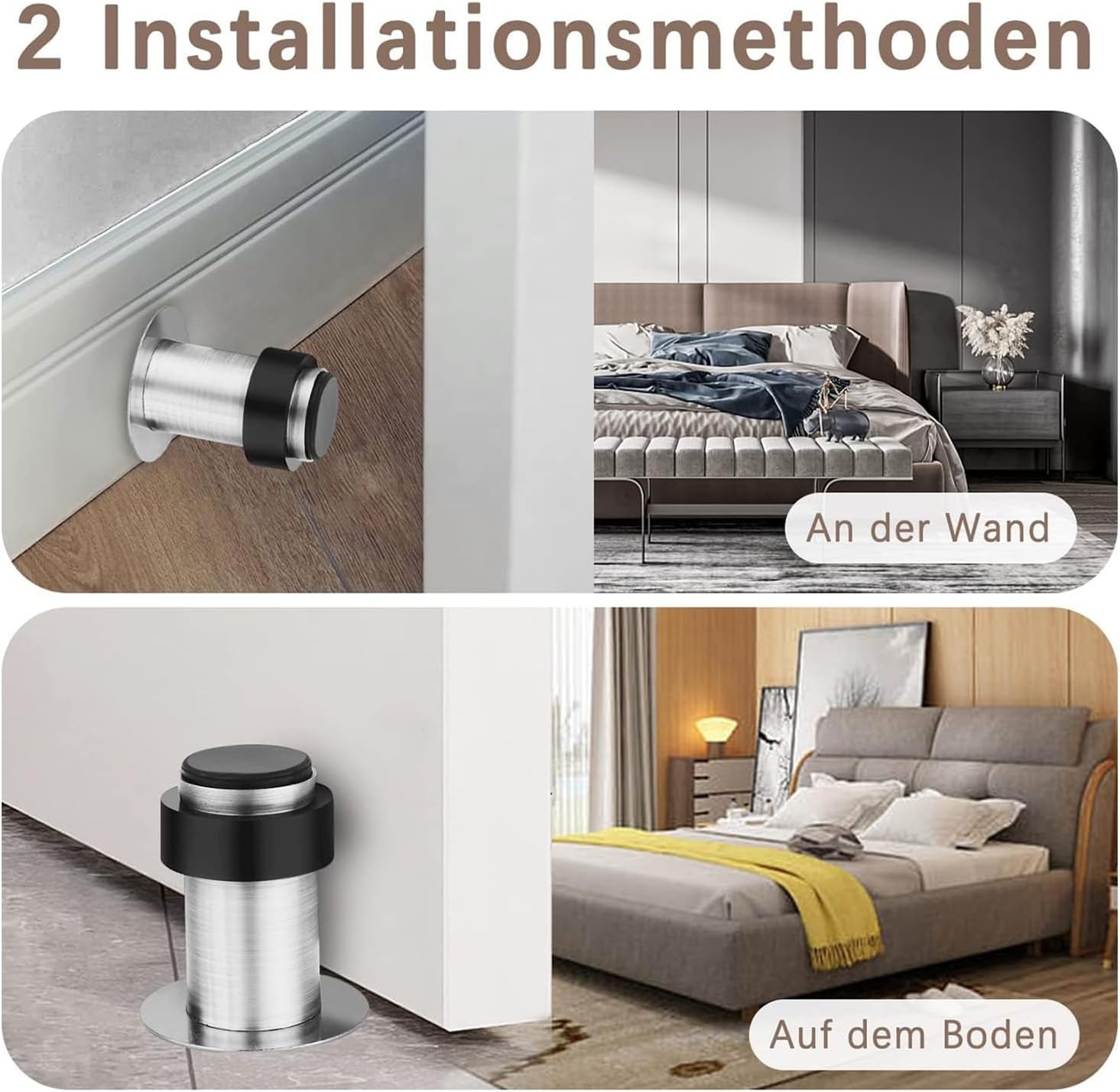 RVS Deurstopper Zilver 6cm - 48% Korting!