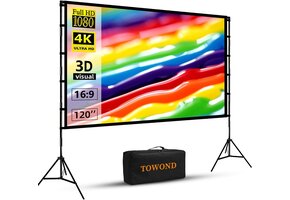 Projectiescherm 120" Binnen/Buiten - 43% Korting!