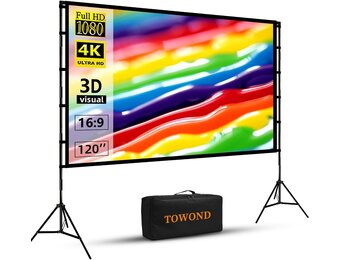 Projectiescherm 120" 4K HD 16:9 Kreukvrij - 36% Korting!