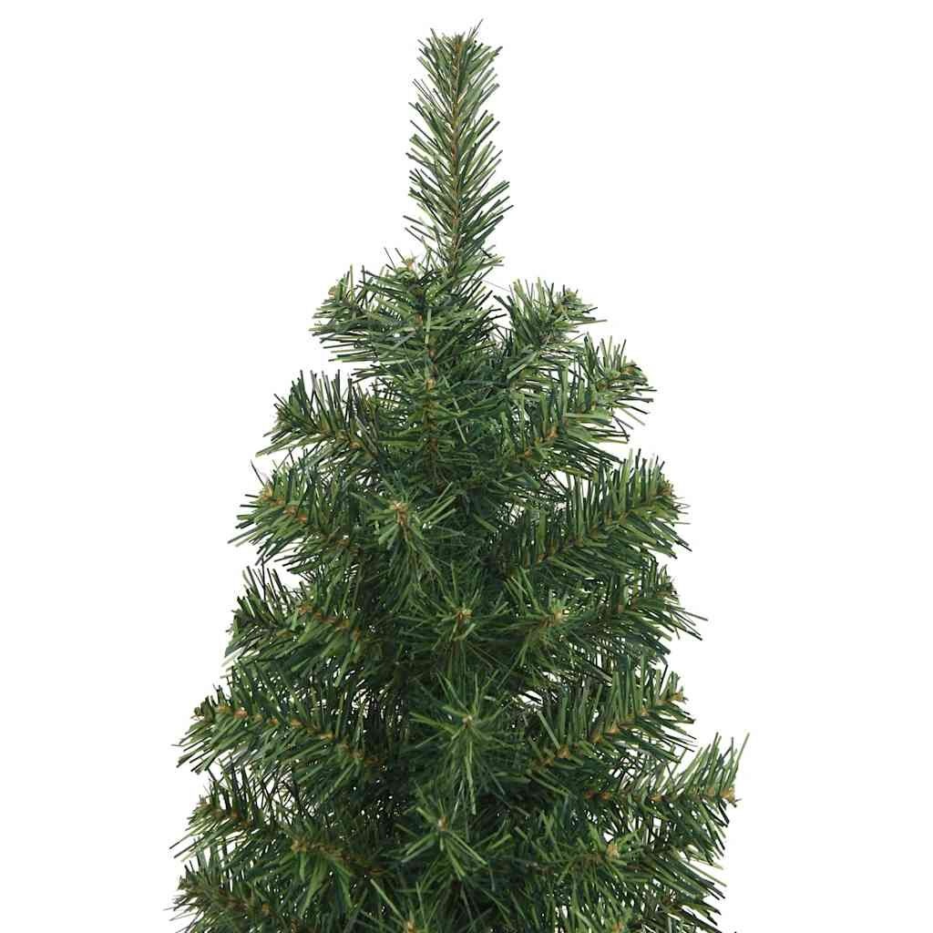 Smalle Kunstkerstboom 240 cm PVC Groen met Standaard - 78% Korting