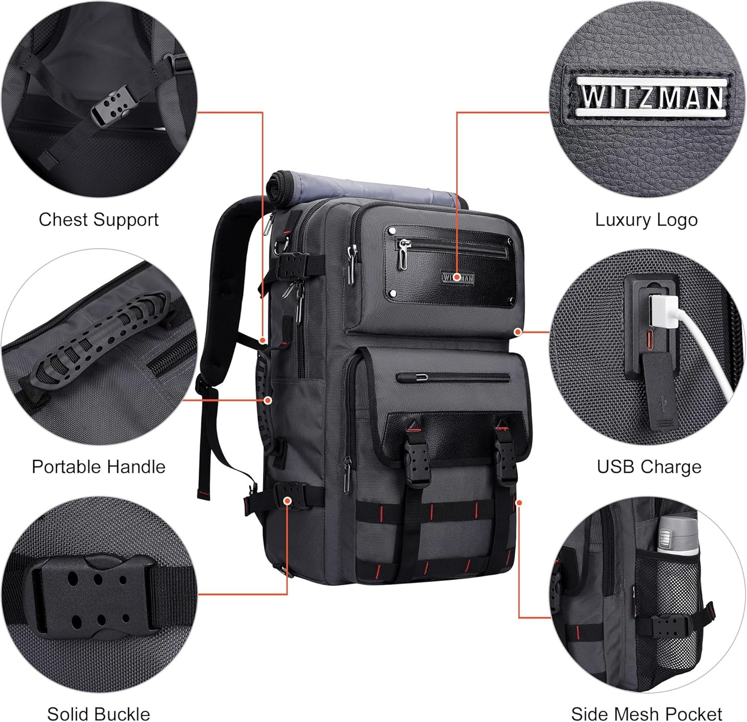 Multifunctionele Reisrugzak voor Mannen | Handbagage met 62% Korting