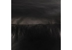 VidaXL Poef van Geitenleer, Zwart - 60x30 cm - 69% Korting