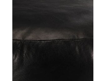 vidaXL Poef Geitenleer Zwart 60x30 cm - 72% Korting!