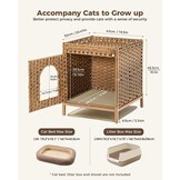 Handgevlochten Rotan Kattenhuis & Verborgen Kattenbakmeubel (36% Korting)