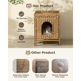 Handgevlochten Rotan Kattenhuis & Verborgen Kattenbakmeubel (36% Korting)