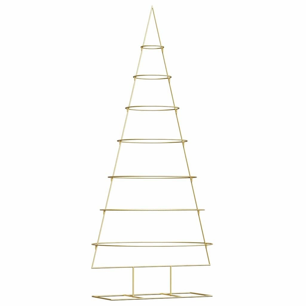 vidaXL Metalen kerstboom met standaard Goud 210 cm Poedergecoat staal