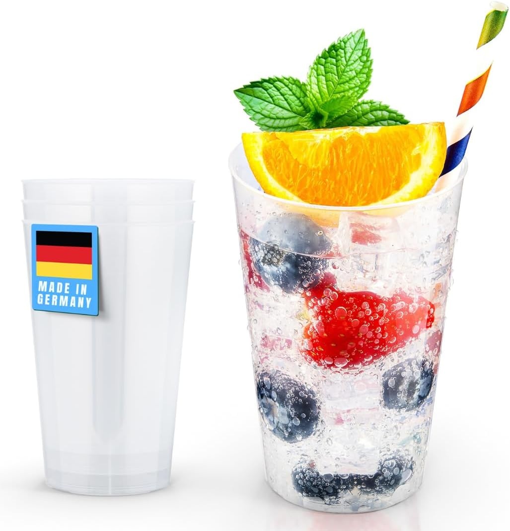 50 Herbruikbare Drinkbekers 0,4L Transparant Kunststof | Onbreekbaar & Vaatwasmachinebestendig